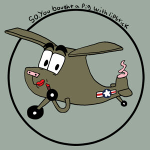 Birddog with Lipstick - Garment-Dyed Heavyweight T-Shirt Design